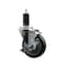 Service Caster 4'' SS Thermoplastic Rubber Swivel 1-1/4'' Expanding Stem Caster with Brake SCC-SSEX20S414-TPRB-TLB-114 - alternate 1